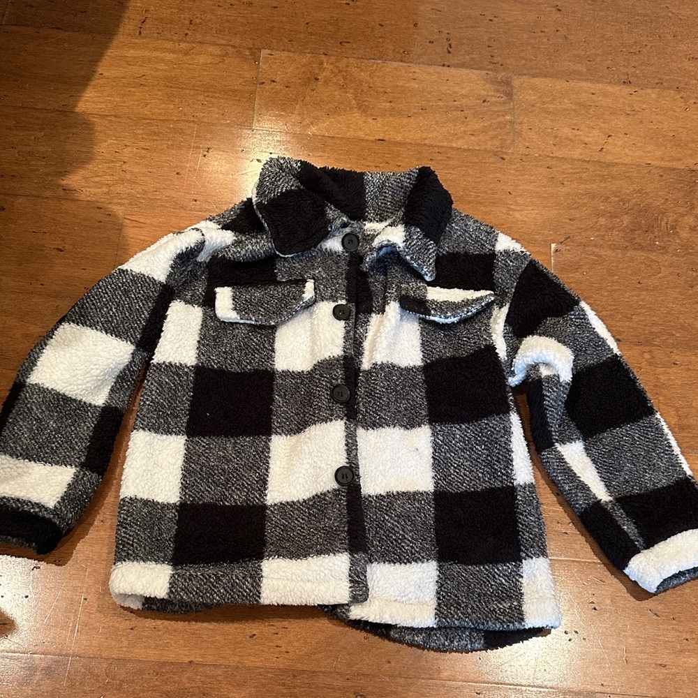 SHEIN Monochrome Checkered Jacket